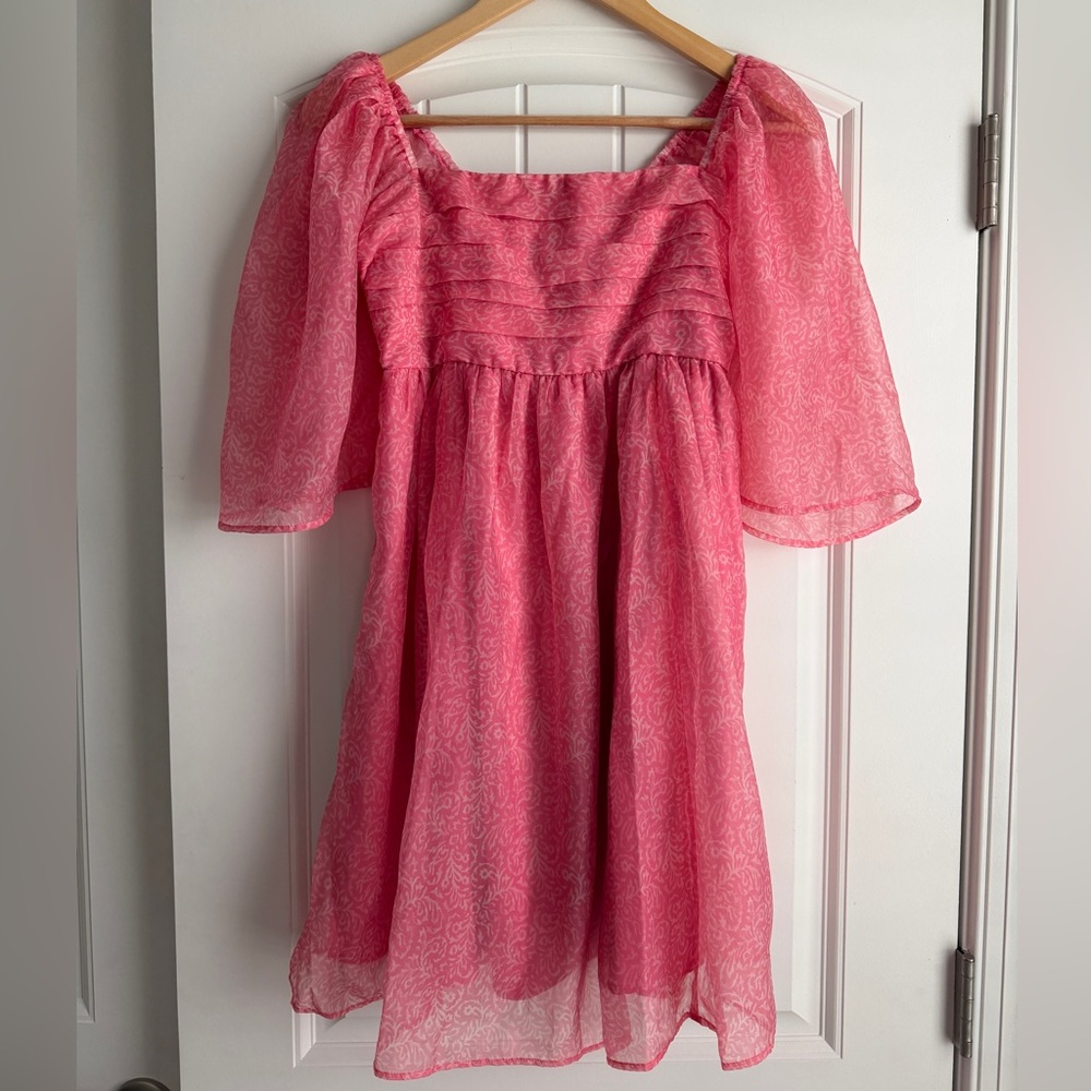 Abercrombie & Fitch Flounce Sleeve Dress